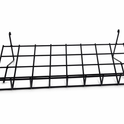 4ft Black 4-Way Grid Mesh Display Stand With 16 Shelves & Wheels