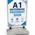 Grey A1 Waterbase Pavement Sign – Heavy Duty Outdoor Poster Display Stand