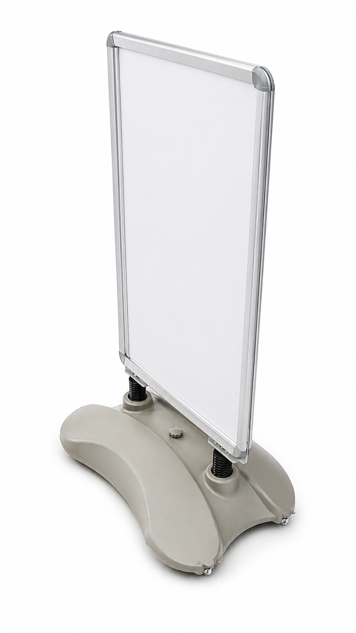 Grey A0 Waterbase Pavement Sign – Heavy Duty Outdoor Poster Display Stand