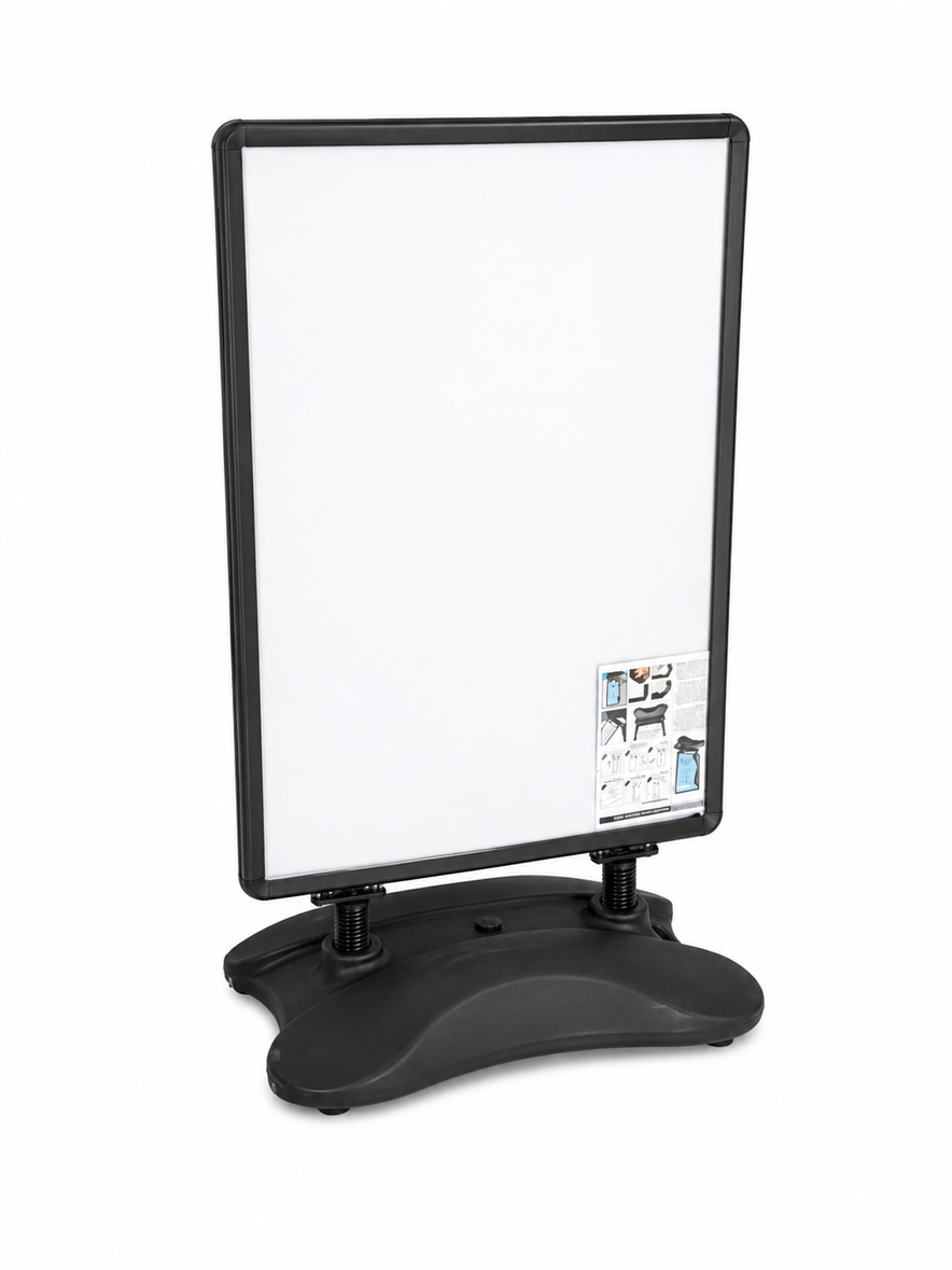 A1 & A0 Waterbase Pavement Sign – Black & Grey Outdoor Poster Display