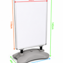 Grey A0 Waterbase Pavement Sign – Heavy Duty Outdoor Poster Display Stand