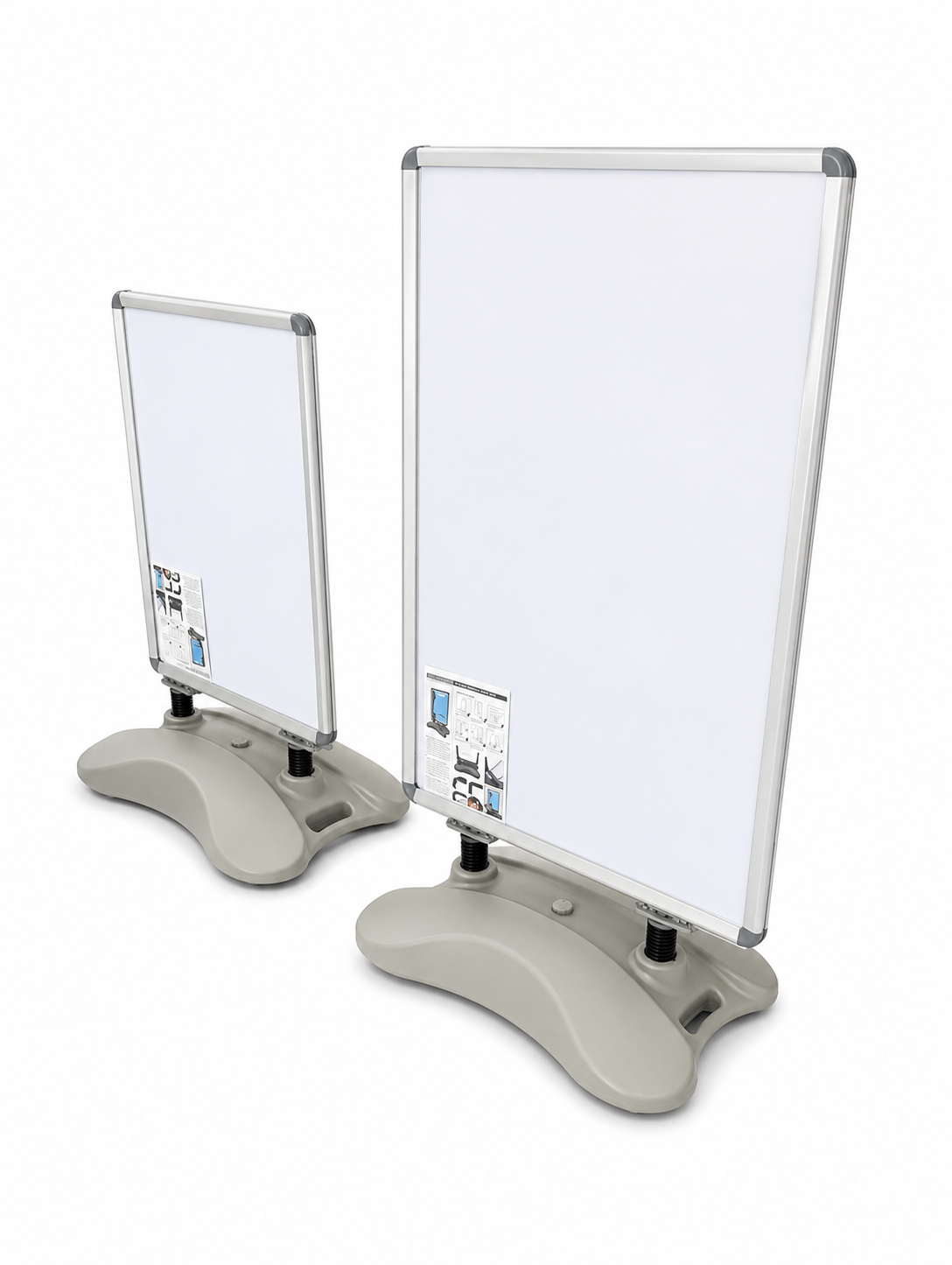 A1 & A0 Waterbase Pavement Sign – Black & Grey Outdoor Poster Display