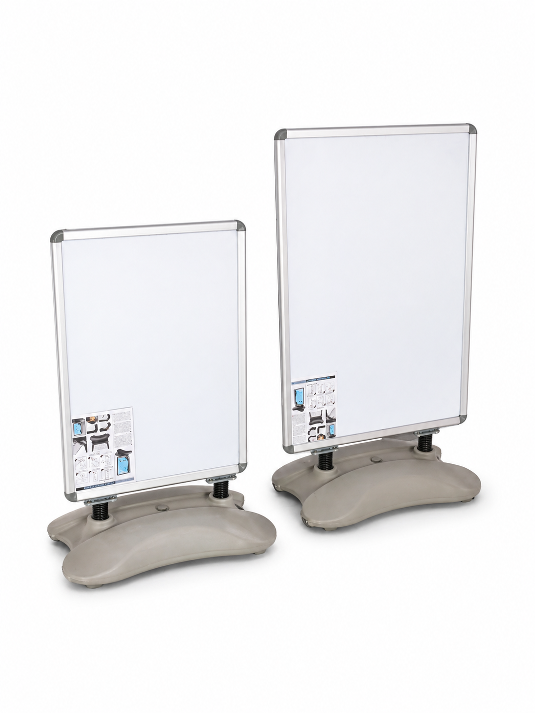A1 & A0 Waterbase Pavement Sign – Black & Grey Outdoor Poster Display