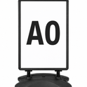 Black A0 Waterbase Pavement Sign – Heavy Duty Outdoor Poster Display Stand