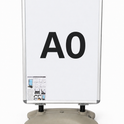 Grey A0 Waterbase Pavement Sign – Heavy Duty Outdoor Poster Display Stand