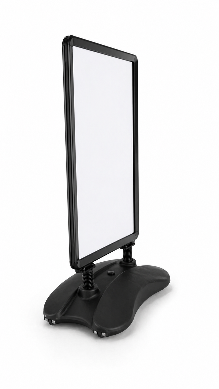 Black A0 Waterbase Pavement Sign – Heavy Duty Outdoor Poster Display Stand