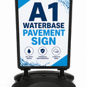 Black A1 Waterbase Pavement Sign – Heavy Duty Outdoor Poster Display Stand