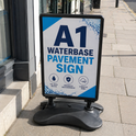Black A1 Waterbase Pavement Sign – Heavy Duty Outdoor Poster Display Stand