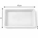 Heavy Duty Plastic Butcher Tray – Meat & Deli Display Tray (White)