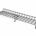 8ft H-Shape Grid Mesh Gondola Display Stand with Wheels – Double-Sided Retail Gridwall Merchandiser with Shelves