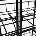 8ft H-Shape Grid Mesh Gondola Display Stand with Wheels – Double-Sided Retail Gridwall Merchandiser with Shelves