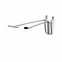 Heavy Duty Chrome Single Prong Pegboard Hook with Overhead Arm for Price Holder