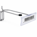 Heavy Duty Chrome Single Prong Pegboard Hook with Overhead Arm for Price Holder