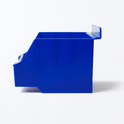 Slatwall Storbox Stackable Plastic Storage Bin – White / Clear / Red / Blue