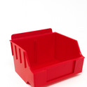 Slatwall Storbox Stackable Plastic Storage Bin – White / Clear / Red / Blue