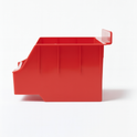 Slatwall Storbox Stackable Plastic Storage Bin – White / Clear / Red / Blue