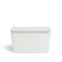 Slatwall Storbox Stackable Plastic Storage Bin – White / Clear / Red / Blue