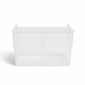 Slatwall Storbox Stackable Plastic Storage Bin – White / Clear / Red / Blue