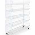 Pallet Of 100cm Stackable Baskets Black/White/Chrome Colour