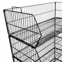 Pallet Of 100cm Stackable Baskets Black/White/Chrome Colour