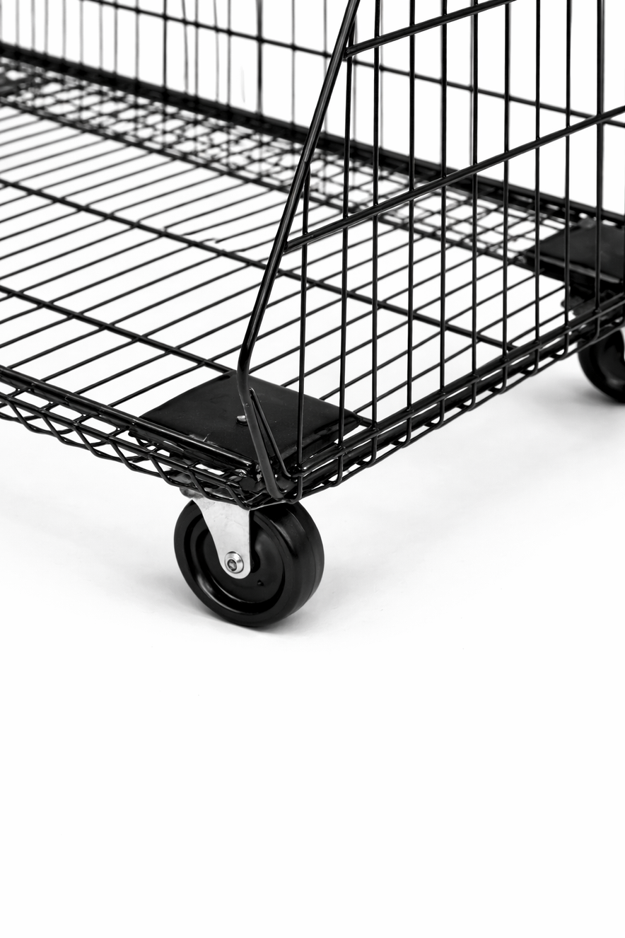 Pallet Of 100cm Stackable Baskets Black/White/Chrome Colour
