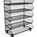Pallet Of 100cm Stackable Baskets Black/White/Chrome Colour