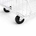 Pallet Of 100cm Stackable Baskets Black/White/Chrome Colour