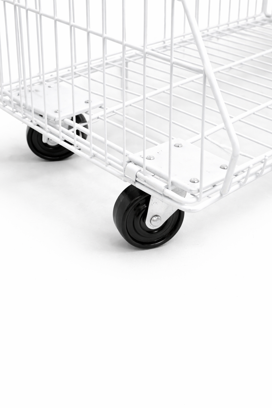 Pallet Of 100cm Stackable Baskets Black/White/Chrome Colour