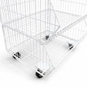 Pallet Of 100cm Stackable Baskets Black/White/Chrome Colour