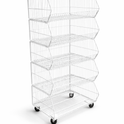 Pallet Of 60cm Stackable Baskets Black/White/Chrome Colour