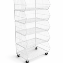 Pallet Of 60cm Stackable Baskets Black/White/Chrome Colour