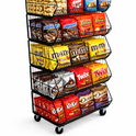Black 5 Tier Stackable Wire Basket Display Stand – 100cm
