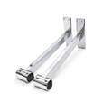 32mm Wall Mounted Clothes Rail Chrome Garment Hanging Bar