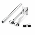 32mm Wall Mounted Clothes Rail Chrome Garment Hanging Bar