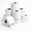 Plain White 40 × 30 mm Thermal Self-Adhesive Labels