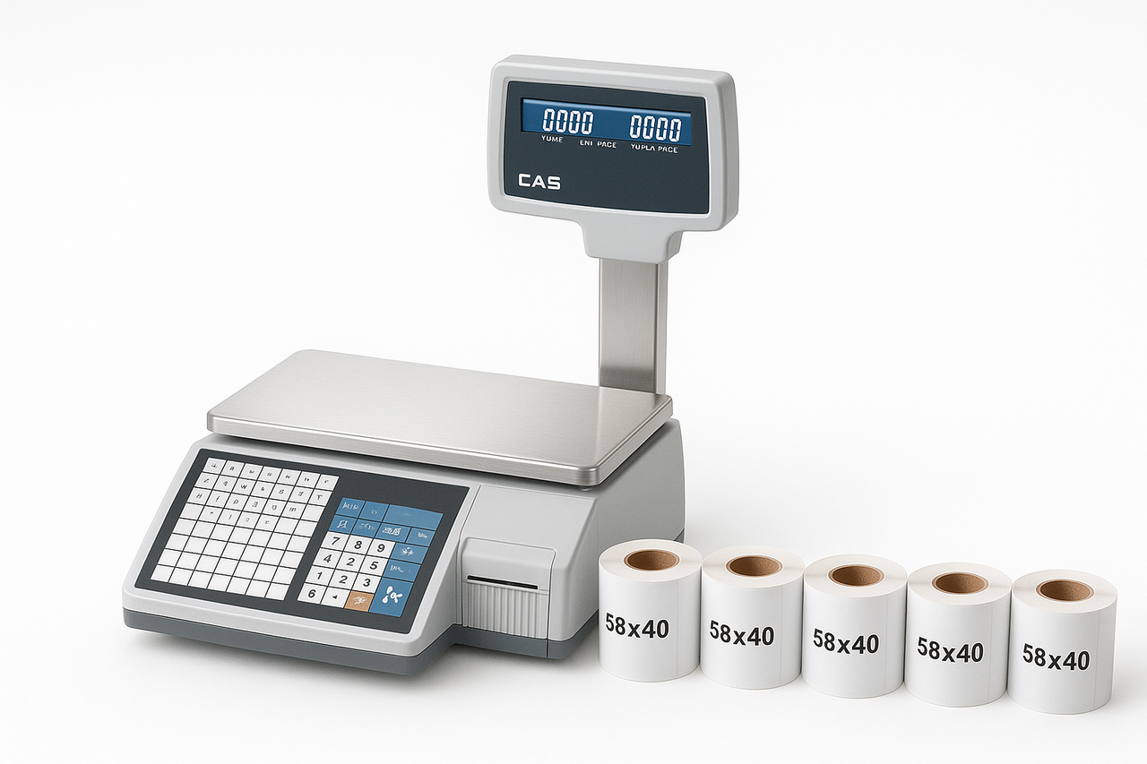 Labels 58x40 mm – Direct Thermal Rolls for CAS, Dibal, Bizerba & Avery Berkel