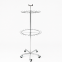 Chrome Two Tier Tie And Belt Rail With Wheels