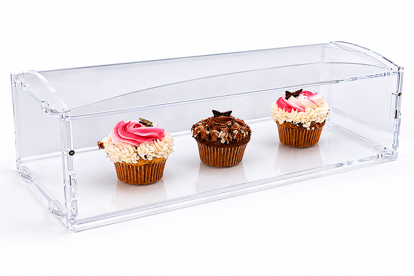 Clear Acrylic Bakery Pastry Display Case Stand – Countertop Cake, Donut, Cupcake & Dessert Display Cabinet