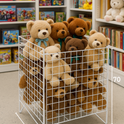 White Dump Bin Basket Retail Merchandising Display Storage Bin