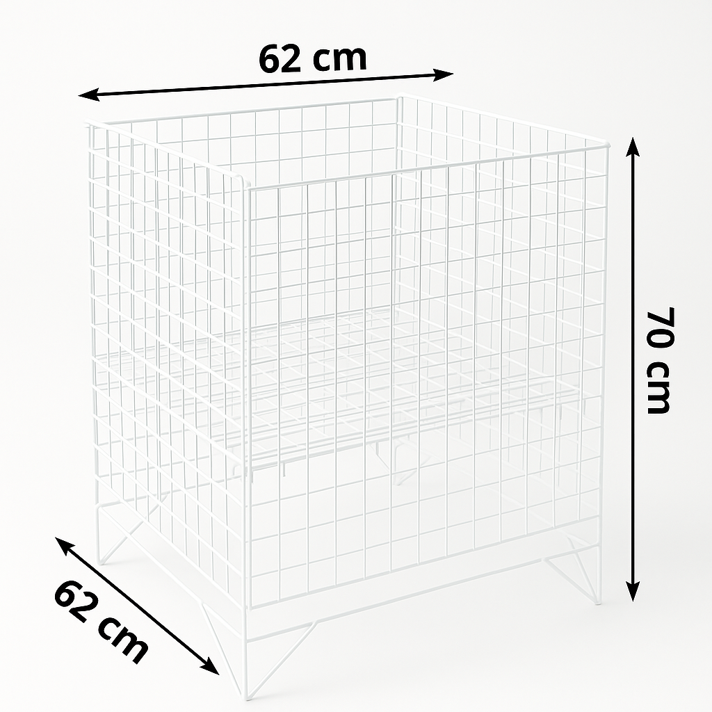 White Dump Bin Basket Retail Merchandising Display Storage Bin