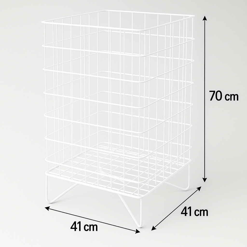 White Dump Bin Basket Retail Merchandising Display Storage Bin
