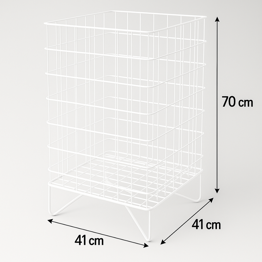 White Dump Bin Basket Retail Merchandising Display Storage Bin