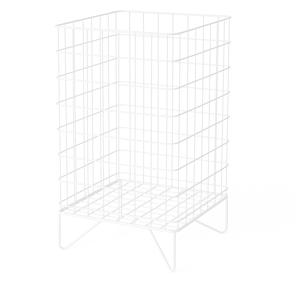 White Dump Bin Basket Retail Merchandising Display Storage Bin
