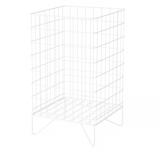 White Dump Bin Basket Retail Merchandising Display Storage Bin