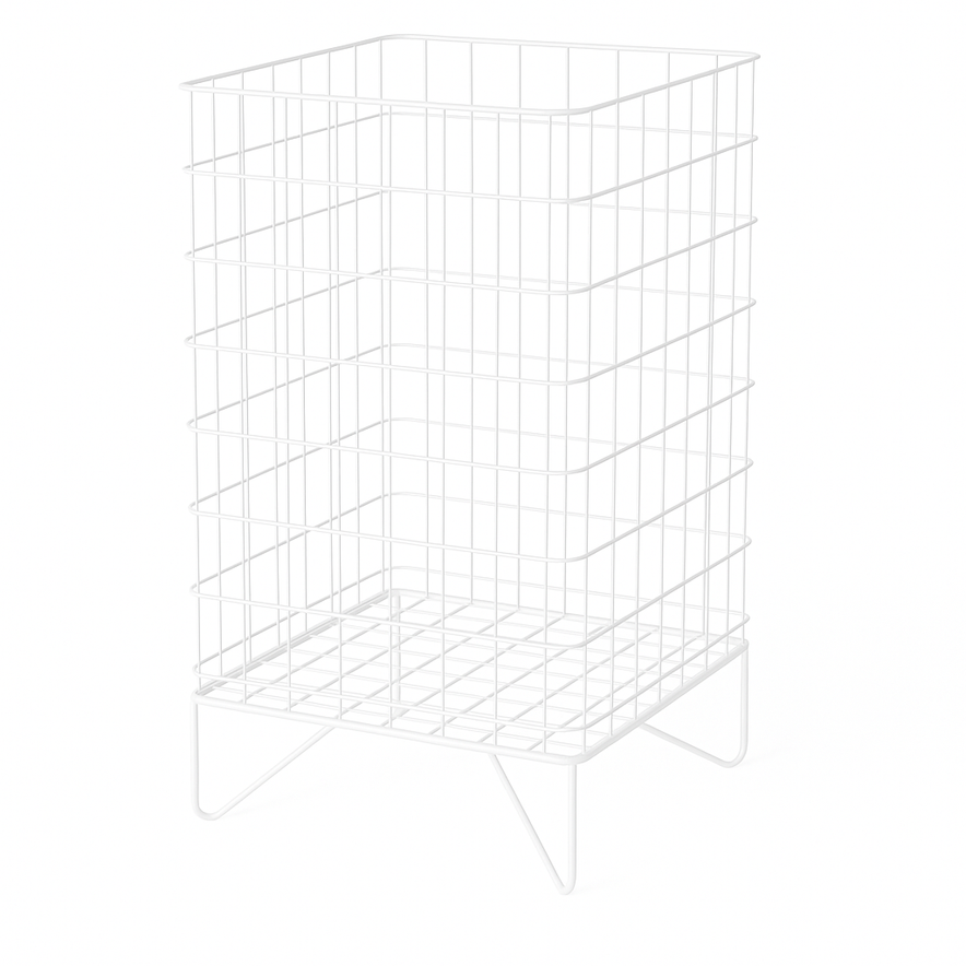 White Dump Bin Basket Retail Merchandising Display Storage Bin
