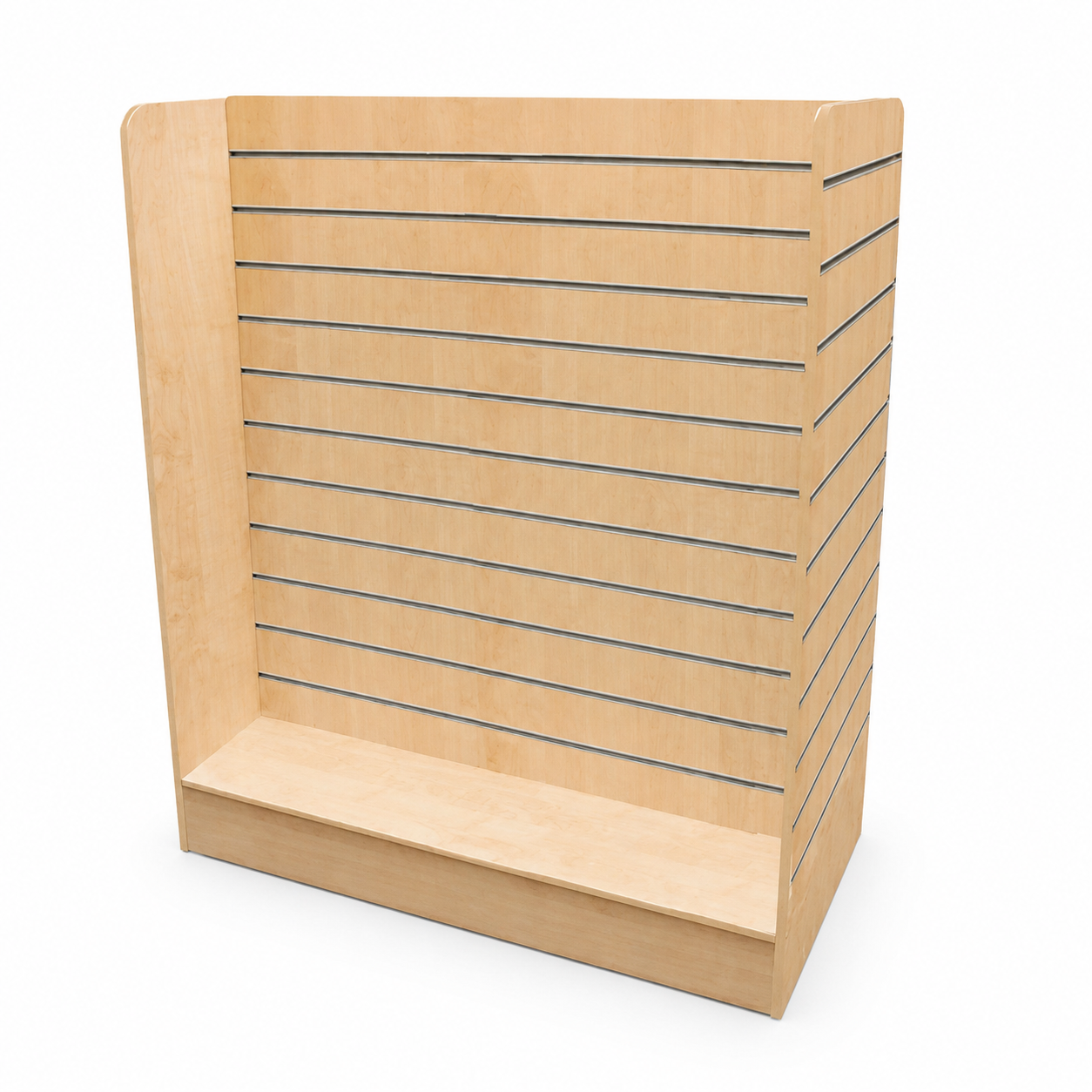 Maple H Shape Slatwall Gondola Display With Aluminium Inserts 4.32m²
