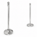 Premium Chrome Stainless Steel Queue Barrier Posts – Polished Crowd Control Stanchions