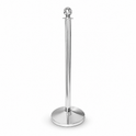 Premium Chrome Stainless Steel Queue Barrier Posts – Polished Crowd Control Stanchions