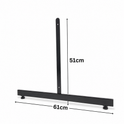 4ft Black Grid Mesh Panel Display Stand with T-Leg & 28 x 6" Single Prong Hooks