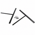 4ft Black Grid Mesh Panel Display Stand with T-Leg & 28 x 4" Single Prong Hooks